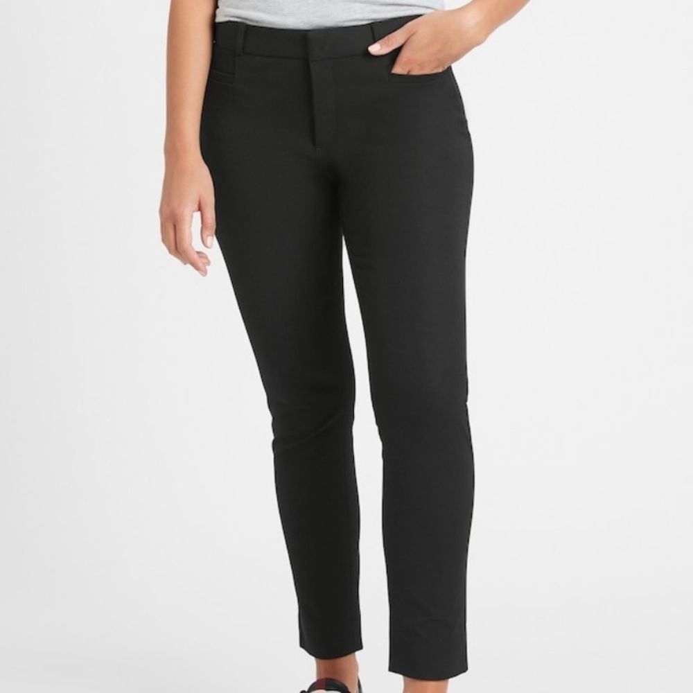BANANA REPUBLIC Curvy Sloan Pants, Black, Size 12